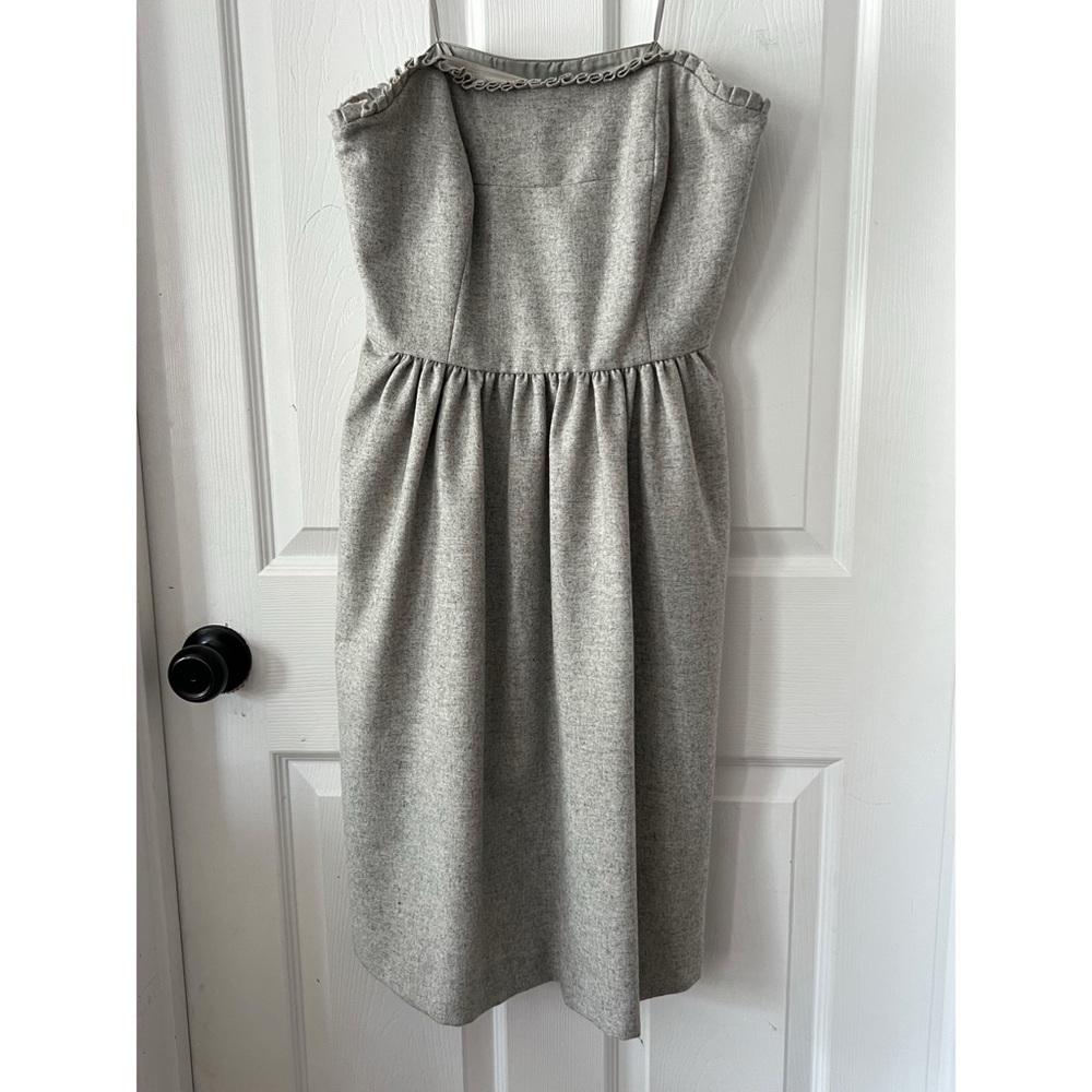 Banana Republic Light Gray Strapless Dress